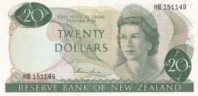 New Zealand, 20 Dollars, 1977, UNC,p167d
Sign: Hardie
Serial Number: HB 151149
Estimate: 250 - 500 USD