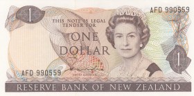 New Zealand, 1 Dollar, 1981, UNC,p169a
Sign: Hardie
Serial Number: AFD 990559
Estimate: 15 - 30 USD