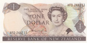 New Zealand, 1 Dollar, 1981, UNC,p169a
Sign: Hardie
Serial Number: AFD 244111
Estimate: 15 - 30 USD