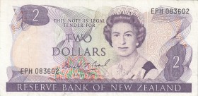 New Zealand, 2 Dollars, 1989, XF,p170c
Sign: Brash
Serial Number: EPH 083602
Estimate: 40 - 80 USD