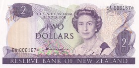 New Zealand, 2 Dollars, 1981, UNC,p171ar, REPLACEMENT
Sign: Hardie
Serial Number: EA 006167*
Estimate: 20 - 40 USD