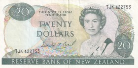 New Zealand, 20 Dollars, 1989, XF,p173c
Sign: Brash
Serial Number: TJK 422753
Estimate: 50 - 100 USD