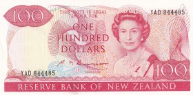 New Zealand, 100 Dollars, 1985, UNC,p175b, "YAD" last prefix
Sign: Russall
Serial Number: YAD 844485
Estimate: 500 - 1000 USD