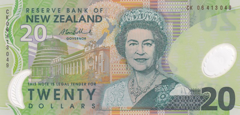 New Zealand, 20 Dollars, 2006, UNC,p187b
Sign: Bollard
Serial Number: CK 06413...