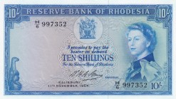 Rhodesia, 10 Shillings, 1964, UNC,p24f

Serial Number: H/6 997352
Estimate: 200 - 400 USD