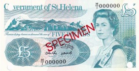 Saint Helena, 5 Pounds, 1981, UNC,p7bs, SPECİMEN

Serial Number: H/1000000
Estimate: 150 - 300 USD