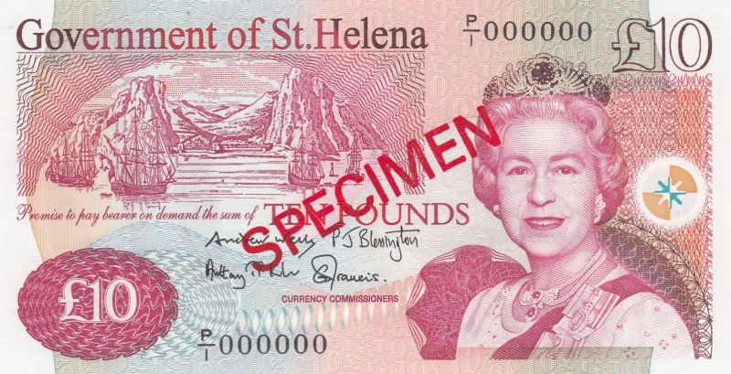 Saint Helena, 10 Pounds, 2014, UNC,p12bs, SPECİMEN

Serial Number: P/1 000000...