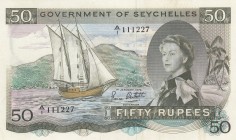 Seychelles, 50 Rupees, 1972, XF (+),p17d

Serial Number: A/1 111227
Estimate: 750 - 1500 USD