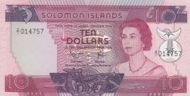 Solomon Islands, 10 Dollars, 1977, UNC,p7br, REPLACEMENT

Serial Number: Z/1 014757
Estimate: 200 - 400 USD