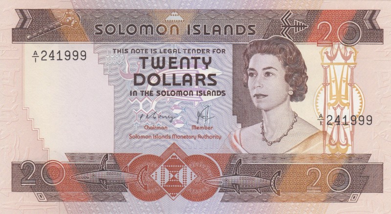 Solomon Islands, 20 Dollars, 1981, UNC,p8

Serial Number: A/1 241999
Estimate...