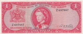 Trinidad & Tobago, 1 Dollar, 1964, XF,p26br, REPLACEMENT
Sign: Alexander N. Mcleod
Serial Number: Z 697887
Estimate: 75 - 150 USD
