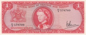 Trinidad & Tobago, 1 Dollar, 1964, AUNC,p26c
Portrait of Queen Elizabeth II
Serial Number: H/3 578709
Estimate: 40 - 80 USD