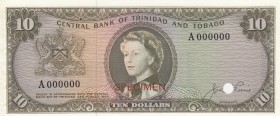 Trinidad & Tobago, 10 Dollars, 1964, UNC,p28as, SPECİMEN
İmza: John F. Pierce
Serial Number: A 0000000
Estimate: 400 - 800 USD