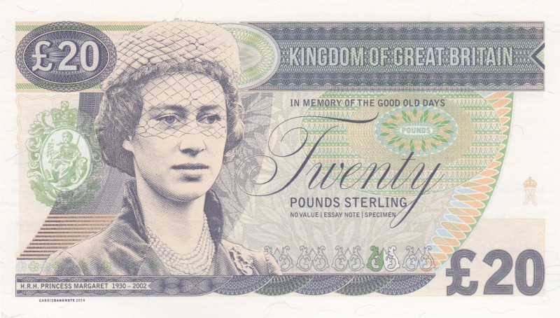 Fantasy Banknotes, 20 Pounds , 2014, UNC, Kingdom of Great Britain
Fantasy bank...