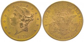 USA 
20 Dollars, Philadelphia, 1878, AU 33.43g. 
Ref : KM#74.3, Fr.177 
Conservation : PCGS MS61