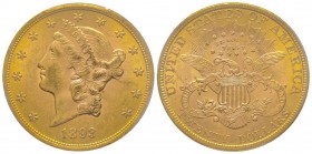 USA 
20 Dollars, Philadelphia, 1893, AU 33.43g. 
Ref : KM#74.3, Fr.177 
Conservation : PCGS MS62