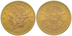 USA 
20 Dollars, Philadelphia, 1895, AU 33.43g. 
Ref : KM#74.3, Fr.177 
Conservation : PCGS MS63
