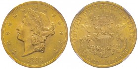 USA 
20 Dollars, Philadelphia, 1899, AU 33.43g. 
Ref : KM#74.3, Fr.177 
Conservation : NGC MS62