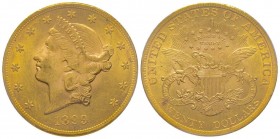 USA 
20 Dollars, Philadelphia, 1899, AU 33.43g. 
Ref : KM#74.3, Fr.177 
Conservation : PCGS MS63