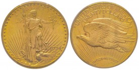 USA
20 Dollars, Philadelphia, 1924, AU 33.43 g.
Ref : Fr. 183, KM#127
Conservation : PCGS MS65+