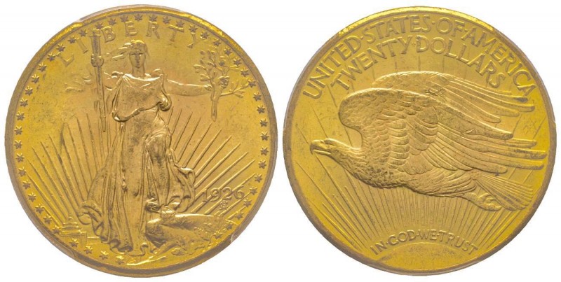 USA
20 Dollars, Philadelphia, 1926, AU 33.43 g.
Ref : Fr. 183, KM#127
Conservati...