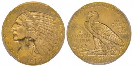USA
5 Dollars, Philadelphia, 1912, AU 8.35 g.
Ref : Fr. 148 , KM#129
Conservation : PCGS MS63