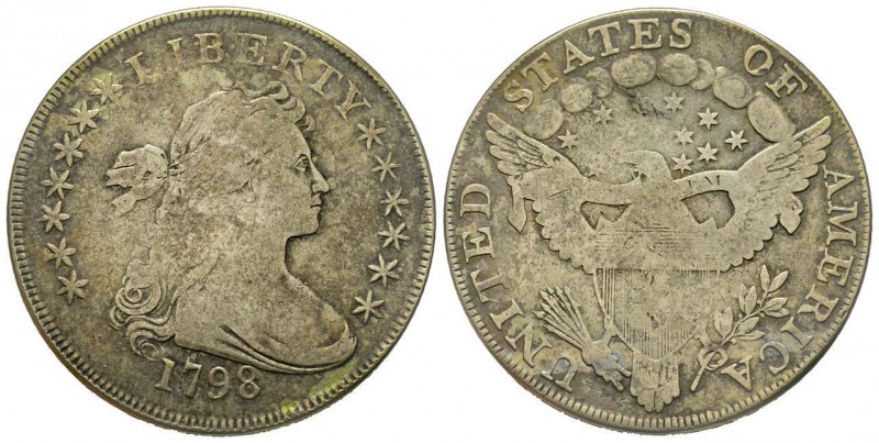 USA
1 Dollar, 1798, AG 26.7 g. 
Ref : KM#32
Conservation : TTB+