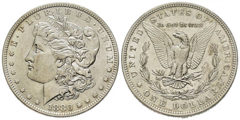Morgan Dollar, Philadelphia, 1880, AG
Conservation : FDC