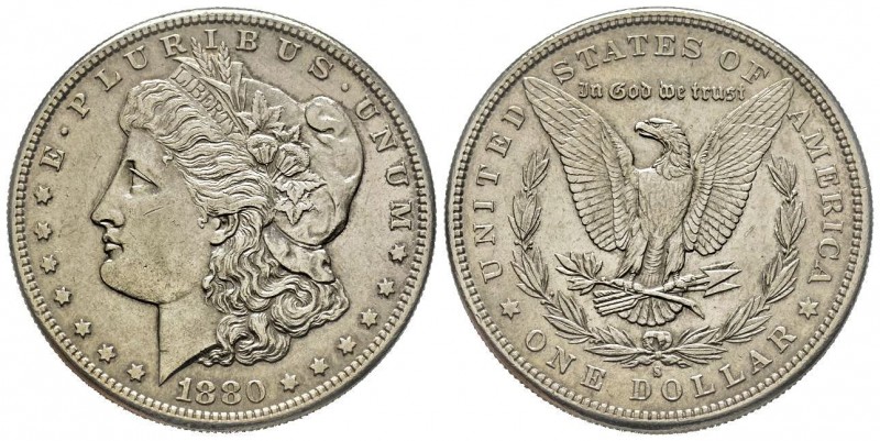 Morgan Dollar, San Francisco, 1880 S, AG
Conservation : Superbe
