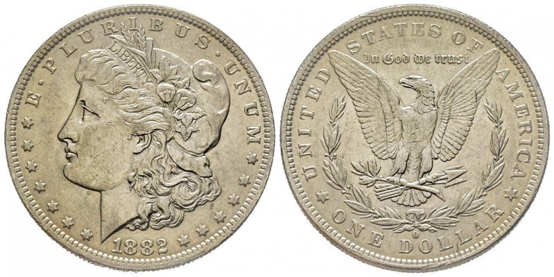 Morgan Dollar, New Orleans, 1882 O, AG
Conservation : Superbe