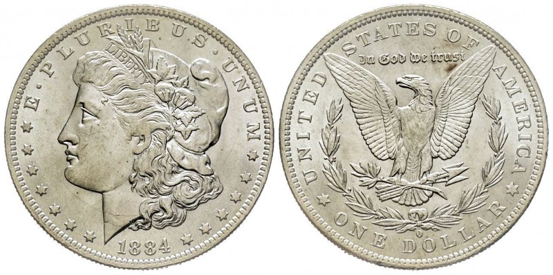 Morgan Dollar, New Orleans, 1884 O, AG
Conservation : FDC