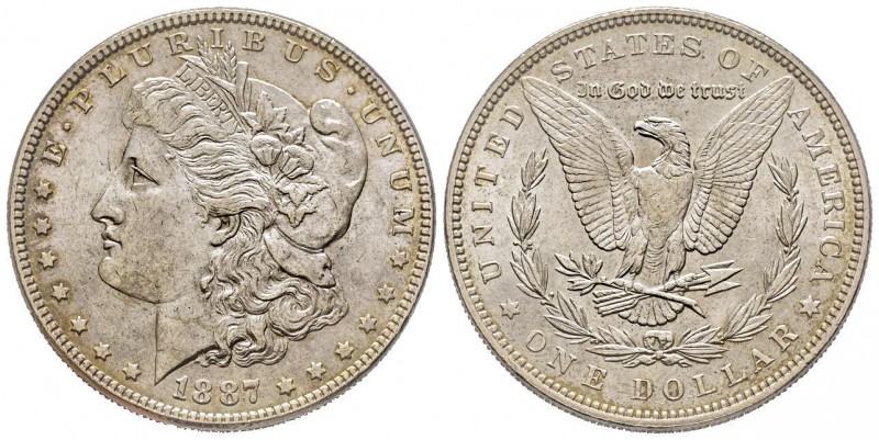 Morgan Dollar, Philadelphia, 1887, AG
Conservation : FDC