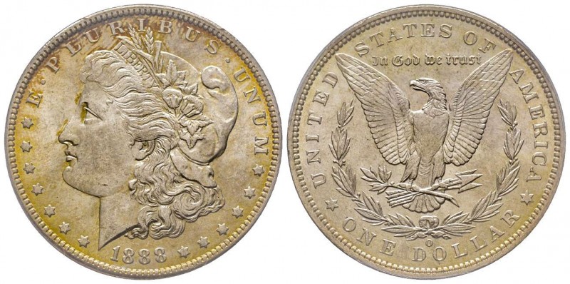 Morgan Dollar, New Orleans, 1888 O, AG
Conservation : PCGS MS62