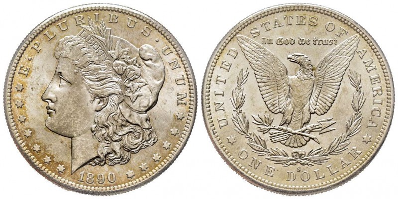 Morgan Dollar, San Francisco, 1890 S, AG
Conservation : FDC