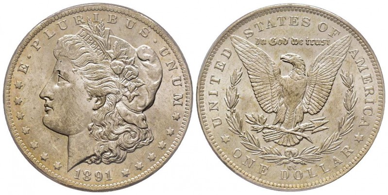 Morgan Dollar, Carson City, 1891 CC, AG
Conservation : PCGS MS61