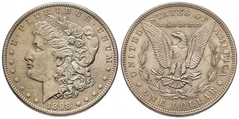 Morgan Dollar, Philadelphia, 1898, AG
Conservation : Superbe