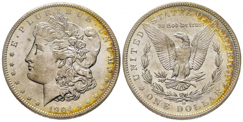 Morgan Dollar, New Orleans, 1904 O, AG
Conservation : FDC (previous grade MS65 ...