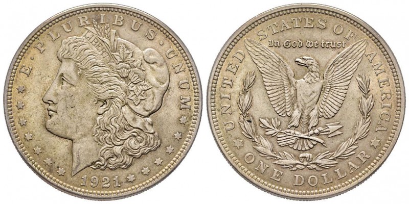 Morgan Dollar, Philadelphia, 1921, AG
Conservation : Superbe
