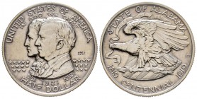 Half Dollar 1921, Denver, Alabama Centennial 1819-1919, AG 12.51 g.
Conserv ation : TTB+
