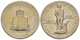 Half Dollar 1925, Philadelphia, Lexington-Concord Sesquicentennial AG 12.5 g.
Conservation : TTB+