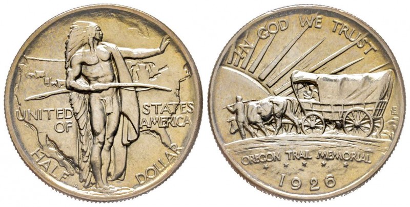 Half Dollar 1926 S, San Francisco, Oregon Trail Memorial, AG 12.5 g.
Conservatio...