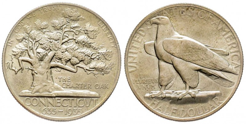 Half Dollar 1935, Philadelphia, Connecticut Tercentenary, AG 12.5 g.
Conservatio...