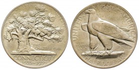 Half Dollar 1935, Philadelphia, Connecticut Tercentenary, AG 12.5 g.
Conservation : FDC