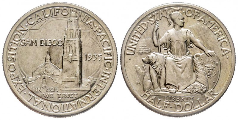 Half Dollar 1935, Philadelphia, Exposition de San Diego, AG 12.5 g.
Conservation...