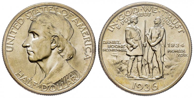 Half Dollar 1936 D, Denver, Bicentennial of Daniel Boone birth, AG 12.5 g.
Cons...