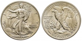 Half Dollar 1942, Philadelphia, Walking Liberty AG 12.5 g.
Conservation : FDC