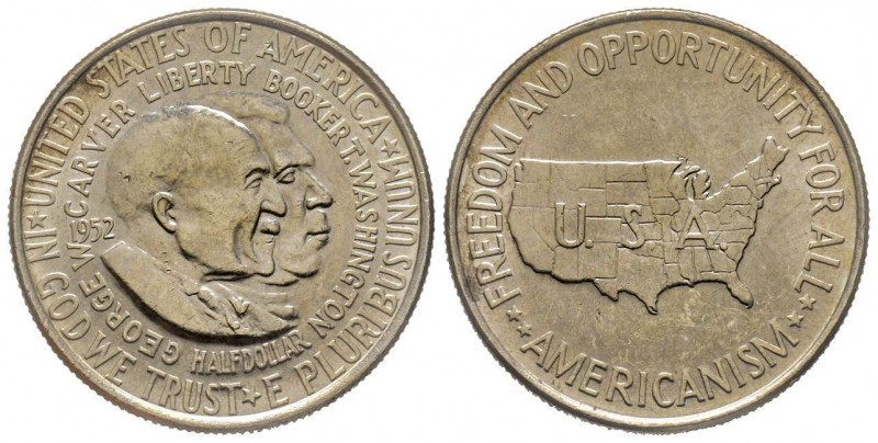 Half Dollar 1952, Philadelphia, Carver/Washington 1951-1954, AG 12.5 g.
Conserva...