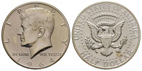 Half Dollar 1964, Philadelphia, Kennedy, AG 12.5 g.
Conservation : FDC