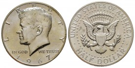 Half Dollar 1967, Philadelphia, Kennedy, Ni 11.66 g.
Conservation : FDC