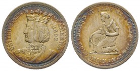 25 Cents, 1893, Philadelphia, Isabella, issued to the World's Columbian Exposition, Ni
Conservation : FDC (previous grade MS63 PCGS 5456877)